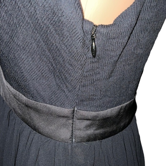 SANDRO PARIS Black Deep V Neck Sleeveless high low dress Sz. Medium - Picture 14 of 16